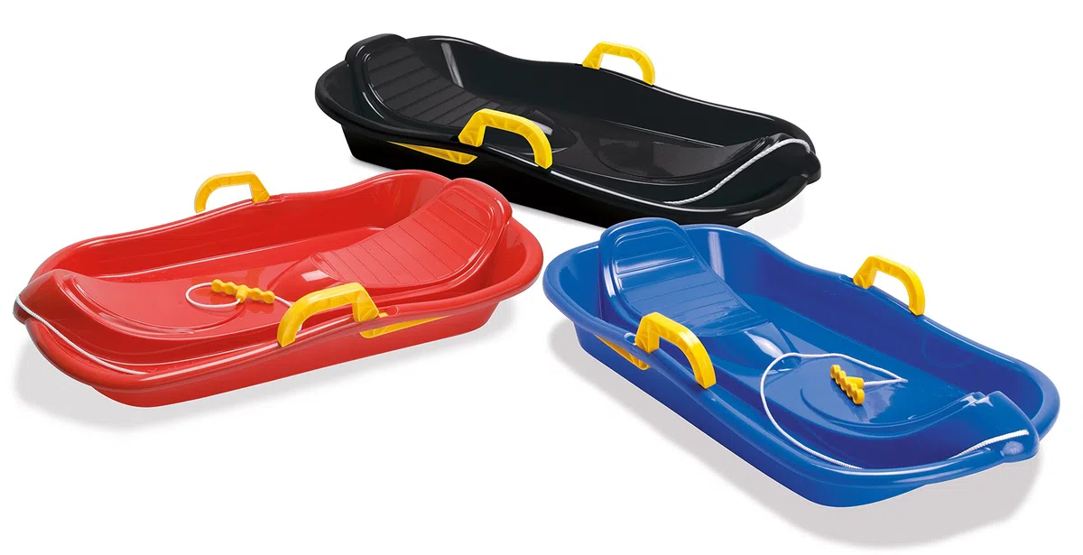 Dantoy Bob Sledge with Brakes, Toboggan for Winter Snow, Made in Denmark (Various Colours)
