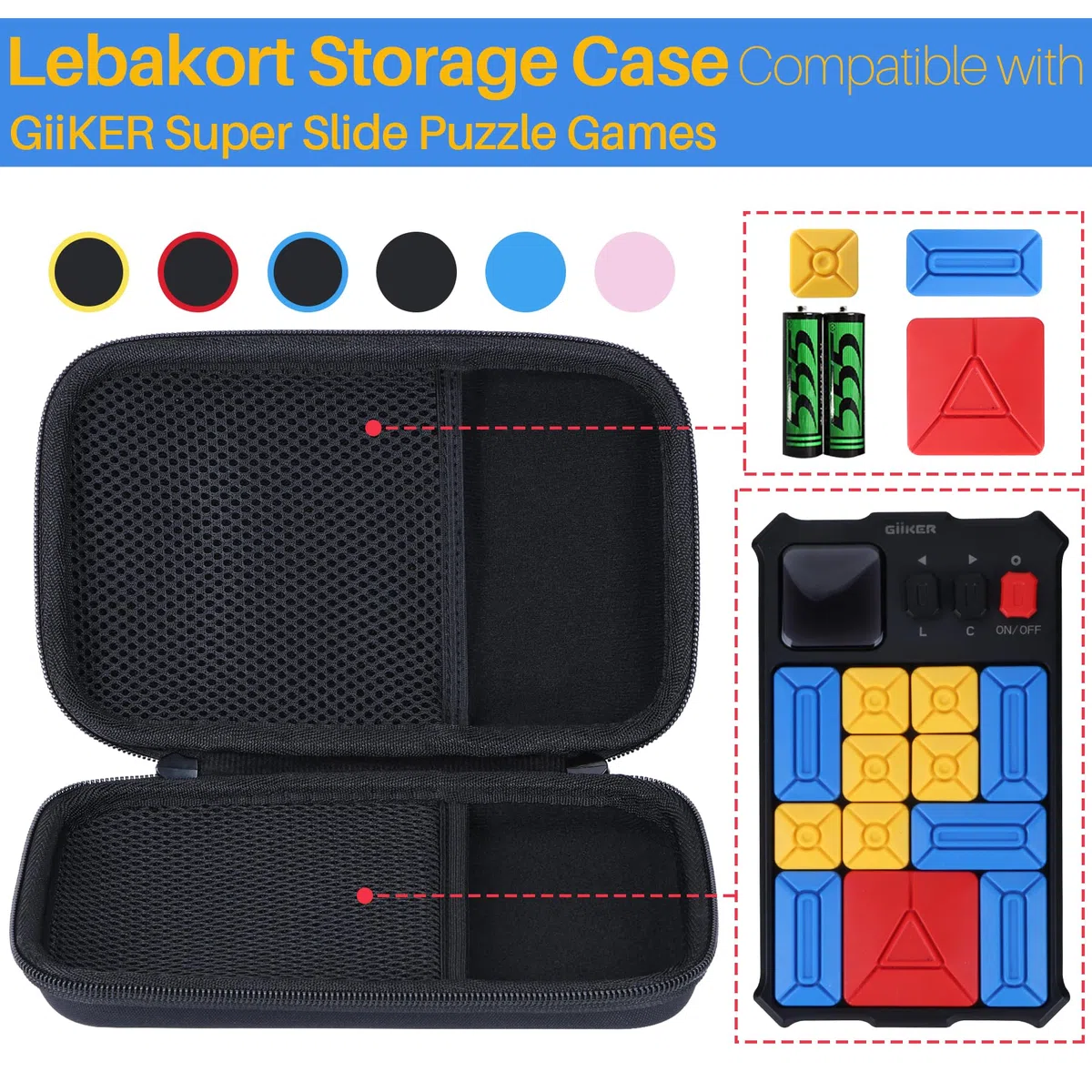 Lebakort Dur Étui Housse Cas Compatible avec GiiKER Super Slide Puzzle Games