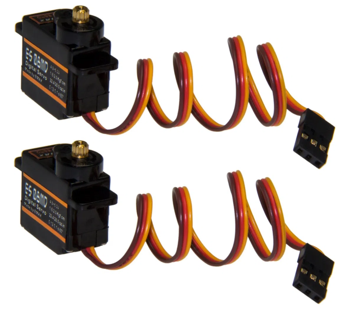 Adapter Universe 2X Emax ES08MD RC Servo Engrenages Micro Servo 12g 0,08s 2,4kg