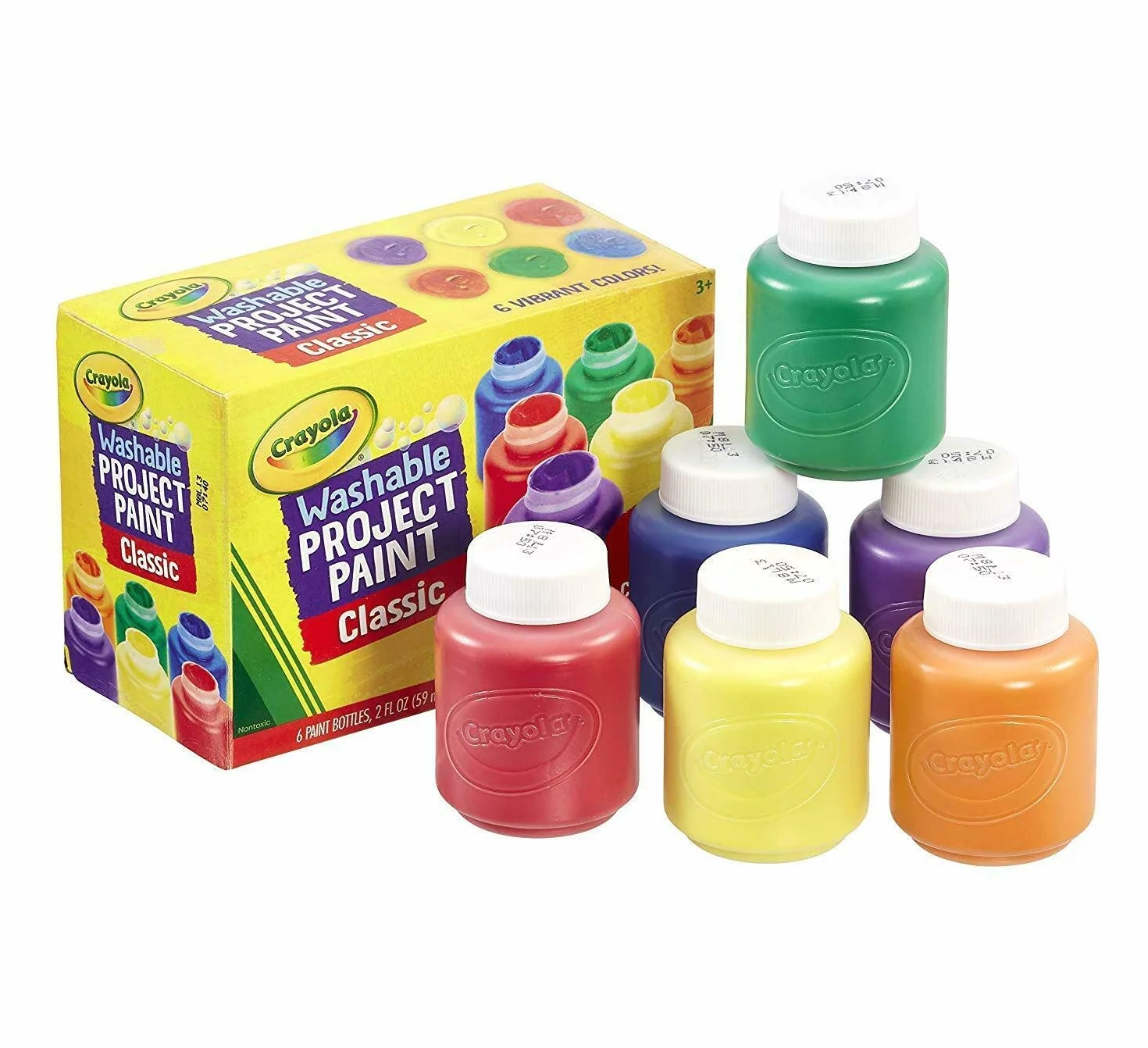 Crayola Peinture lavable pour enfants - 6 par paquet