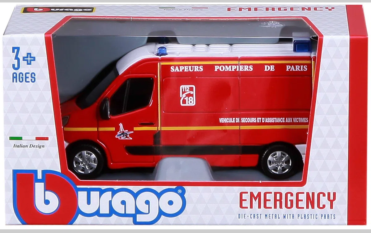 Bburago Maisto France 32008 Renault Master Pompiers - Echelle 1/55