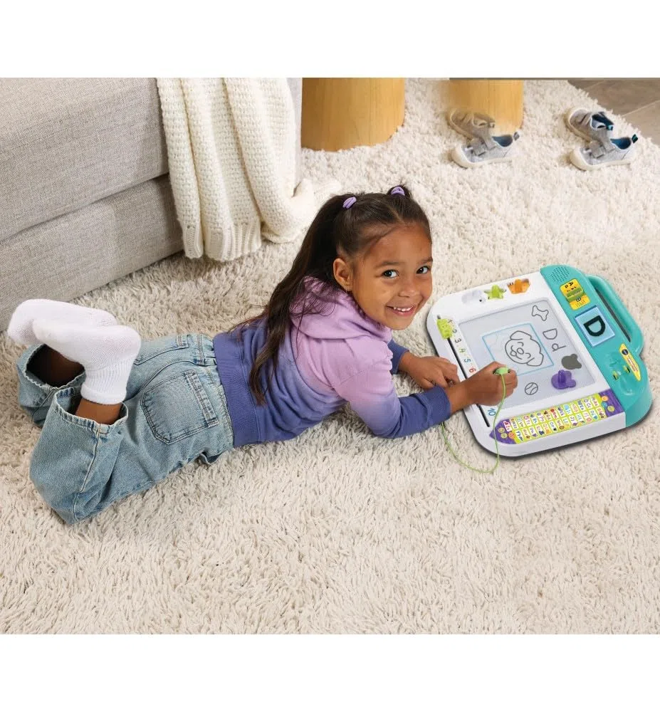 VTech Tableau artistique numérique, traits et dessins, écran LCD, voix interactive, jouet éducatif 3-8 ans, version ESP