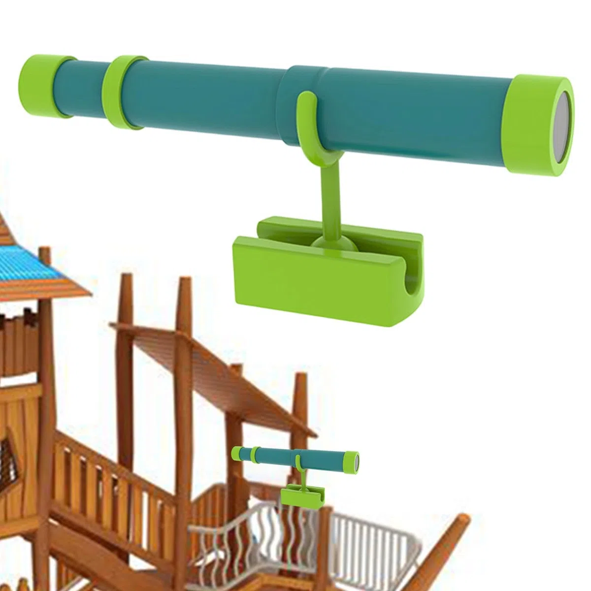 Télescope Monoculaire pour Enfants, Jeu éducatif de Pirate Rétractable, Manuel PP, Idéal pour Les Activités de Plein Air et Les Fêtes à Thème, Vert