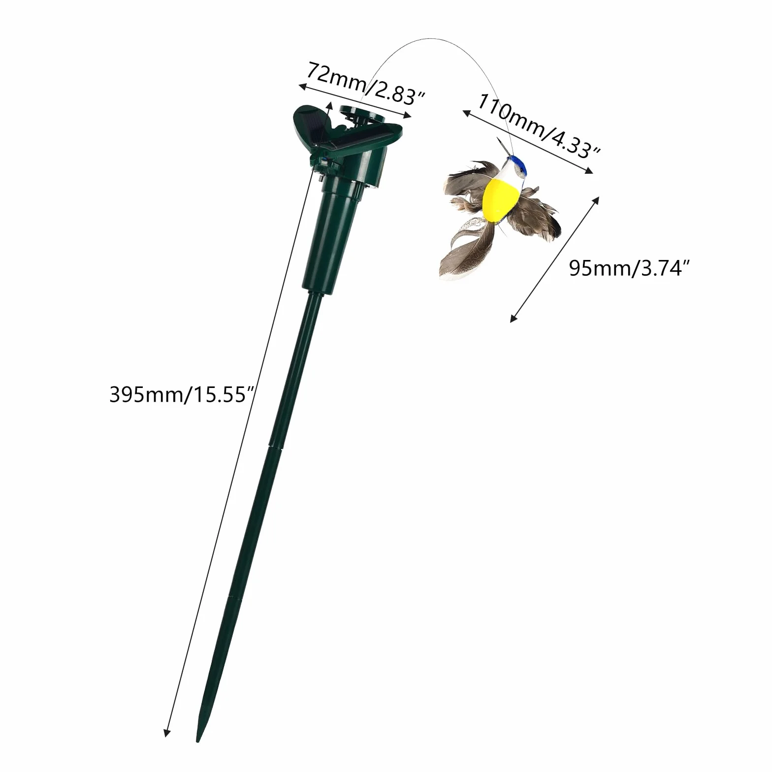 SEIWEI Lot de 2 papillons décoratifs pour jardin, cour, plantes, fleurs, patio, paysage (couleur aléatoire)