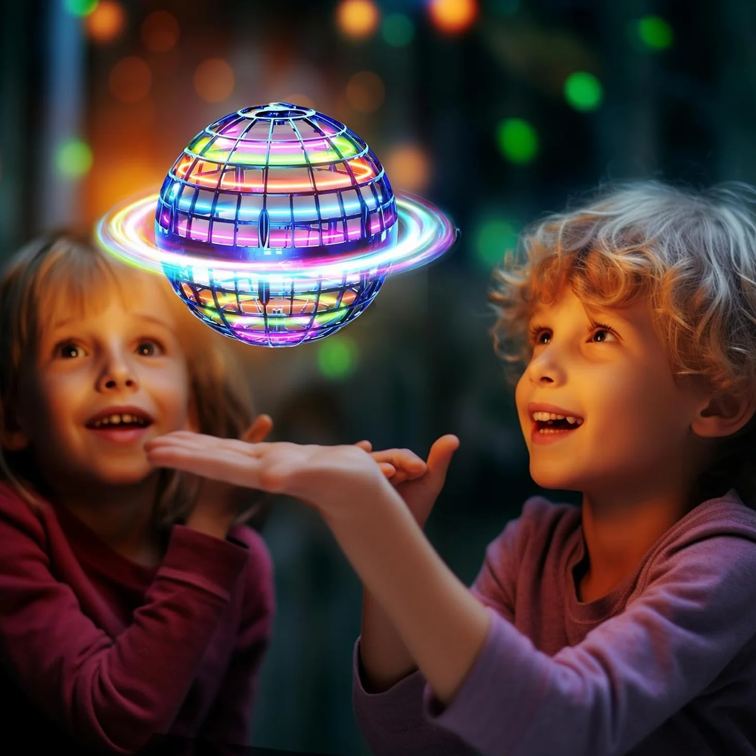 Hoofun Boule Volante, Flying Orb Ball, Fly UFO Boule Magique Spinner Boomerang Jouet extérieurs pour Garçon et Fille Enfant Cadeau pour Les 6 7 8 9 10 12 Ans(Bleu)