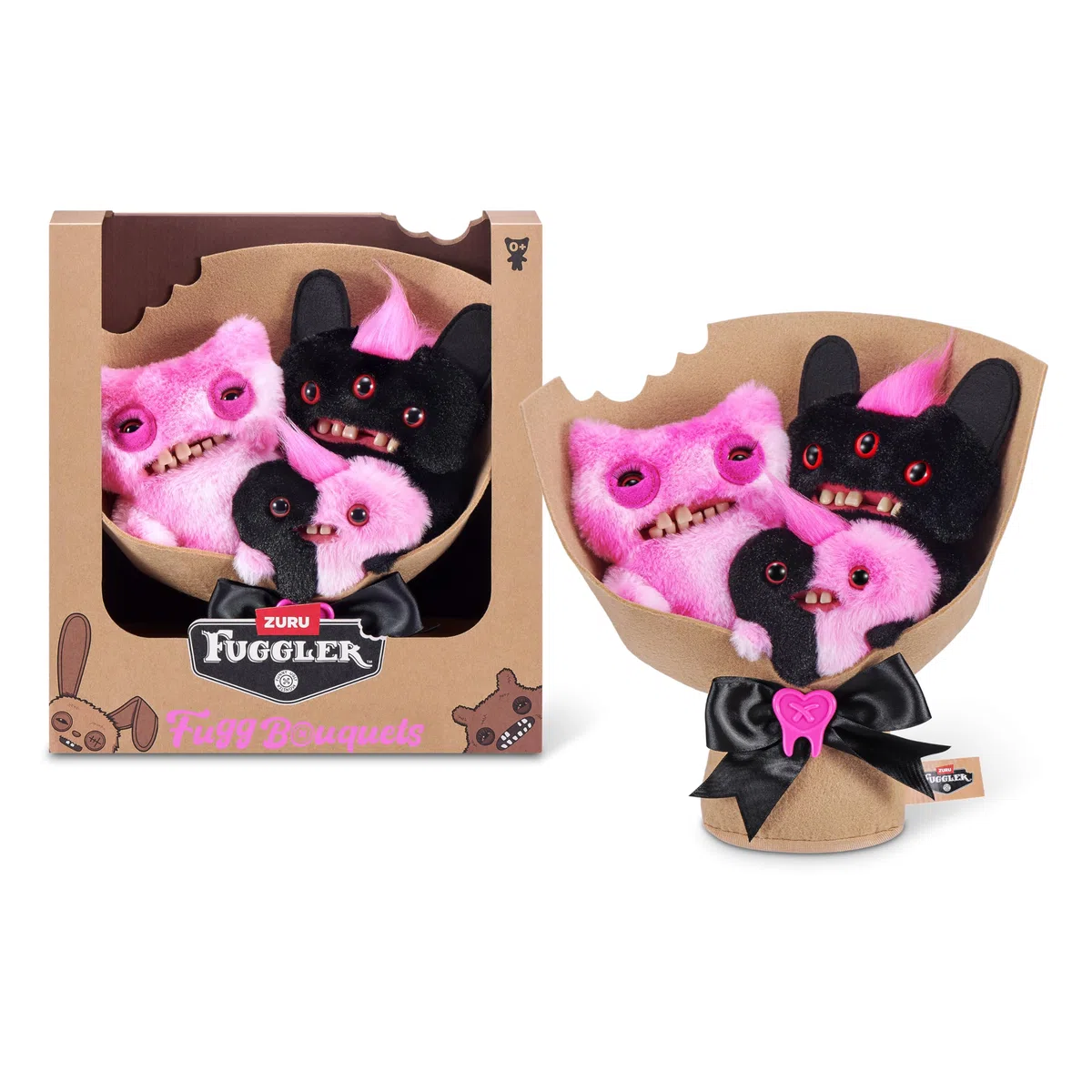 Fuggler Ensemble Bouquets de 2 Peluches de 22 cm et 1 Peluche à Collectionner de 8 cm (Munch Munch, Reek-o, Munch-o) de ZURU,