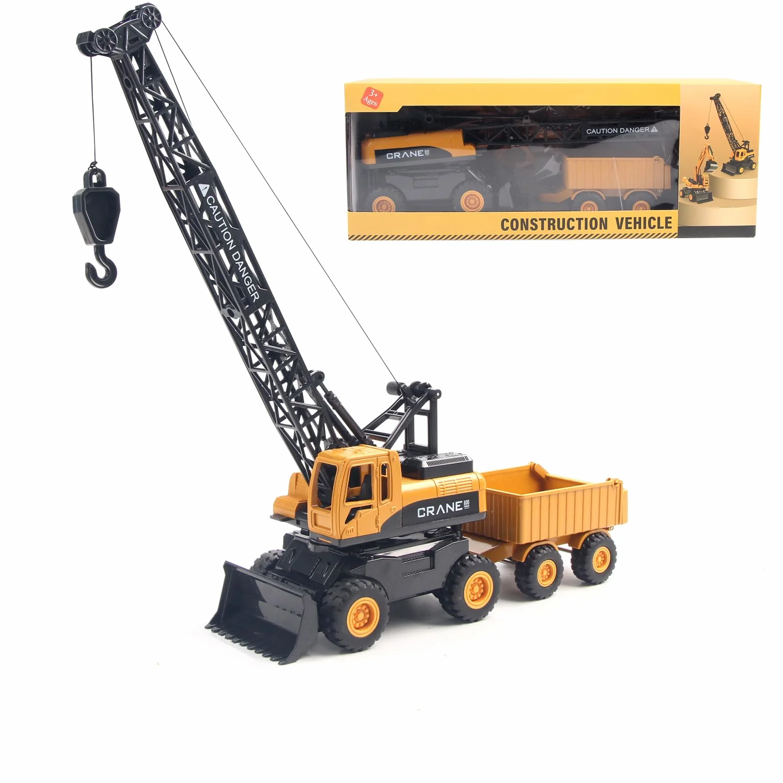 Camion Grue Jouet Véhicule Chantier Jouet Cadeau Enfant 3 Ans Garçons