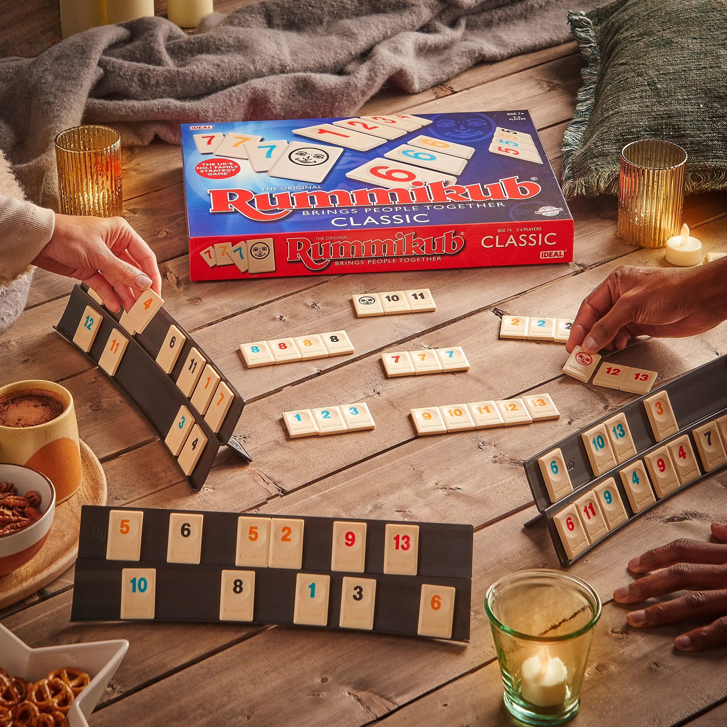 IDEAL , Rummikub Classic game: Brings people together , Family Strategy Games , For 2-4 Players , Ages 7+
