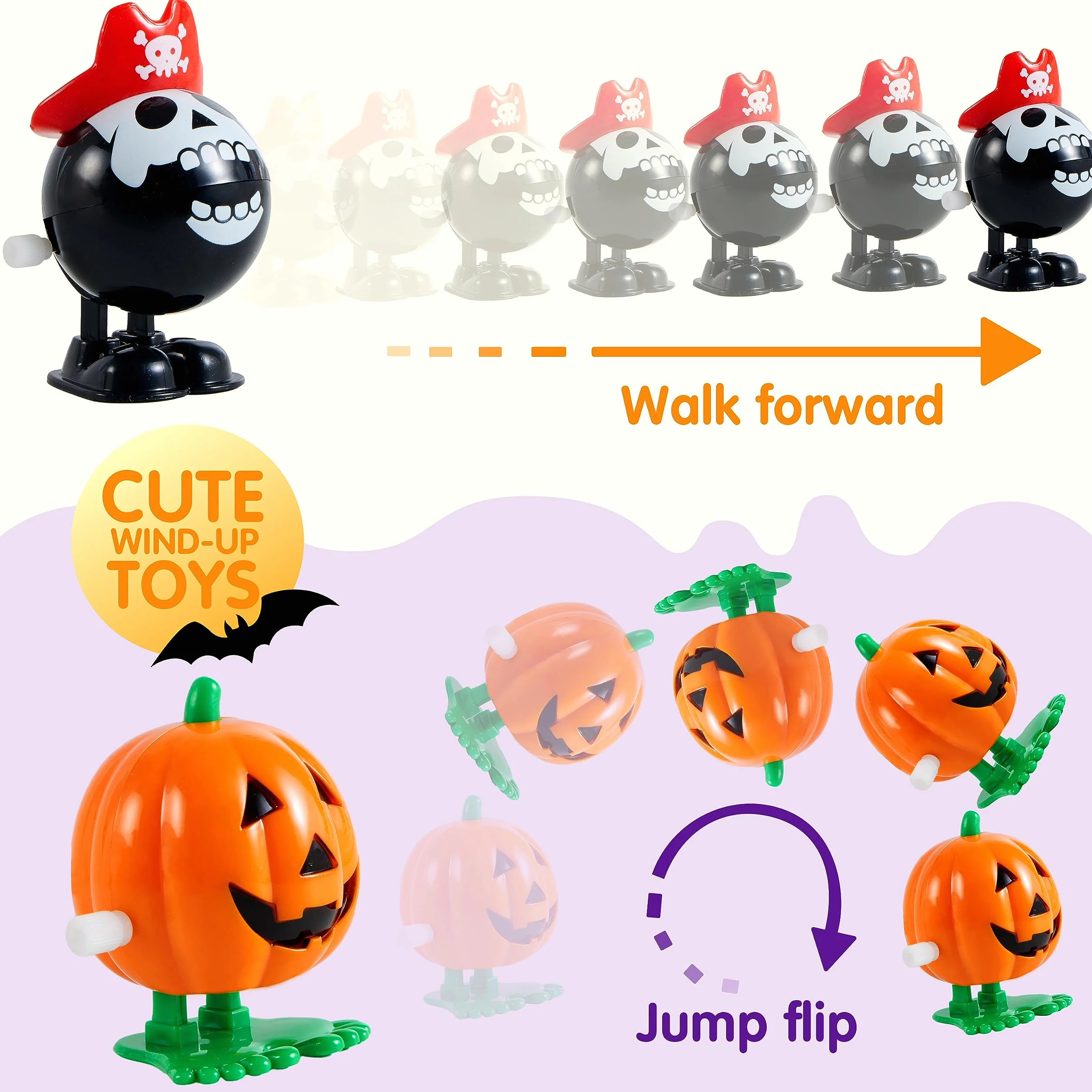 JOYIN Lot de 24 Jouets à remonter pour Halloween - Assortiment de 24 pièces