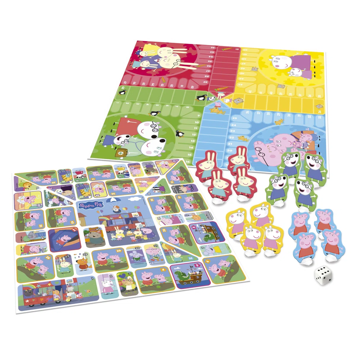 Educa - Jeu de société Peppa Pig et l'Oie pour Enfants 4 Ans. Comprend 16 Figurines 3D. À partir de 4 5 6 Ans (20437)