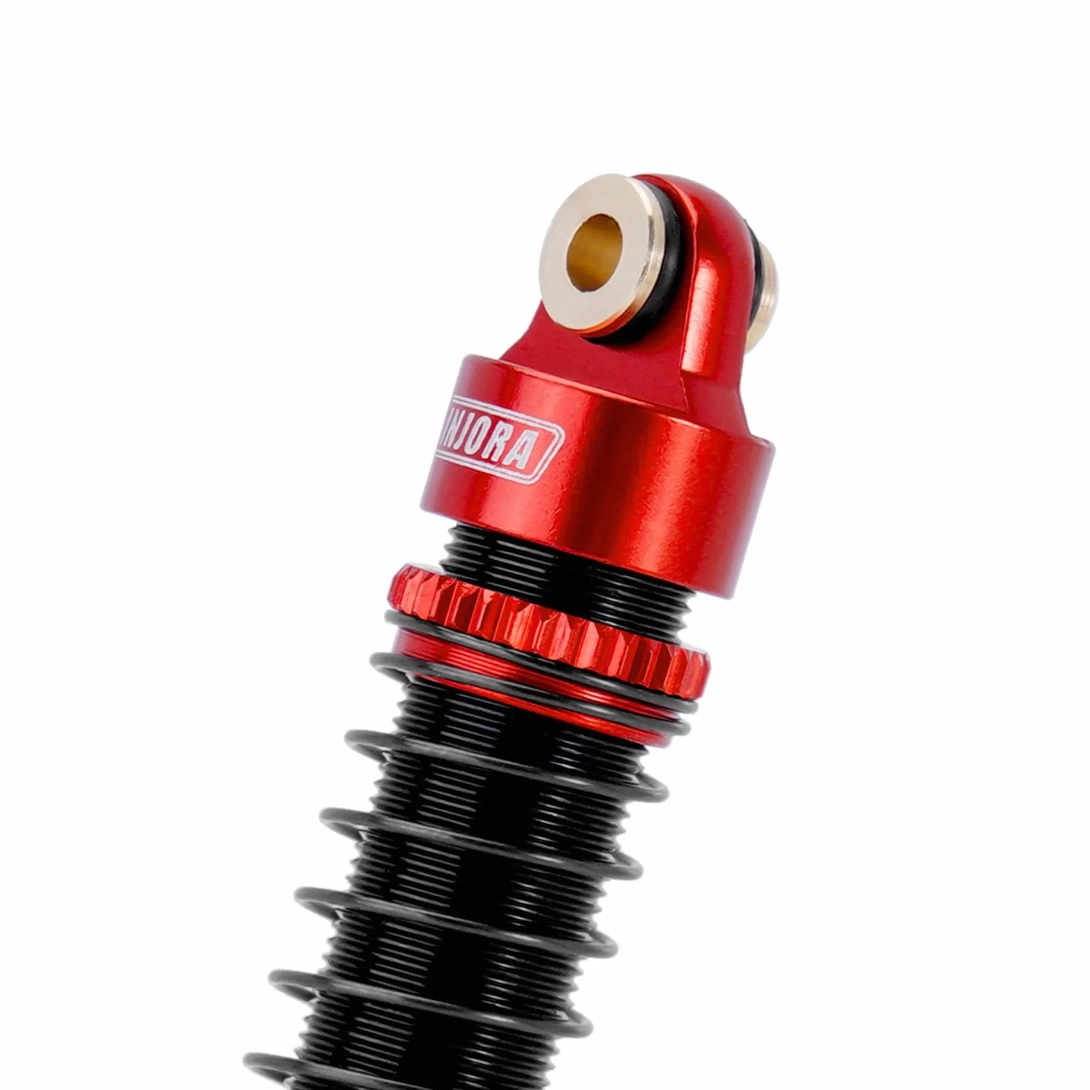 INJORA 59MM Amortisseurs LongThreaded Amortisseur Huile Amortisseur pour TRX4M K10 High Trail Upgrade 1/18 RC Crawler,Rouge