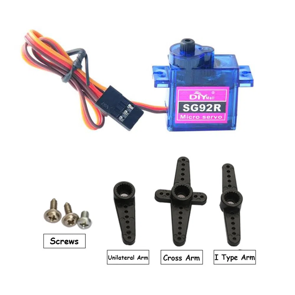 SG92R Lot de 5 micro servomoteurs 9 g Angle réglable de 270 degrés pour modèle d'avion radiocommandé nécessitant une largeur d'impulsion 500-2500