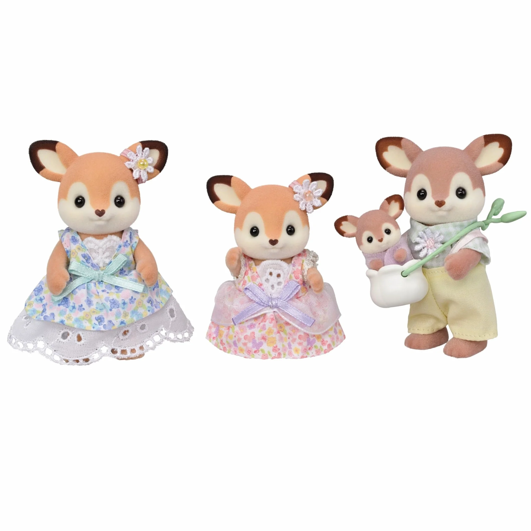 Sylvanian Families - La Famille Biche - Set 4 Figurines - Plongez dans l'univers de la Famille Sylvanian - Figurines Animaux Miniatures - Jouet Enfant 3 Ans et + - 5799