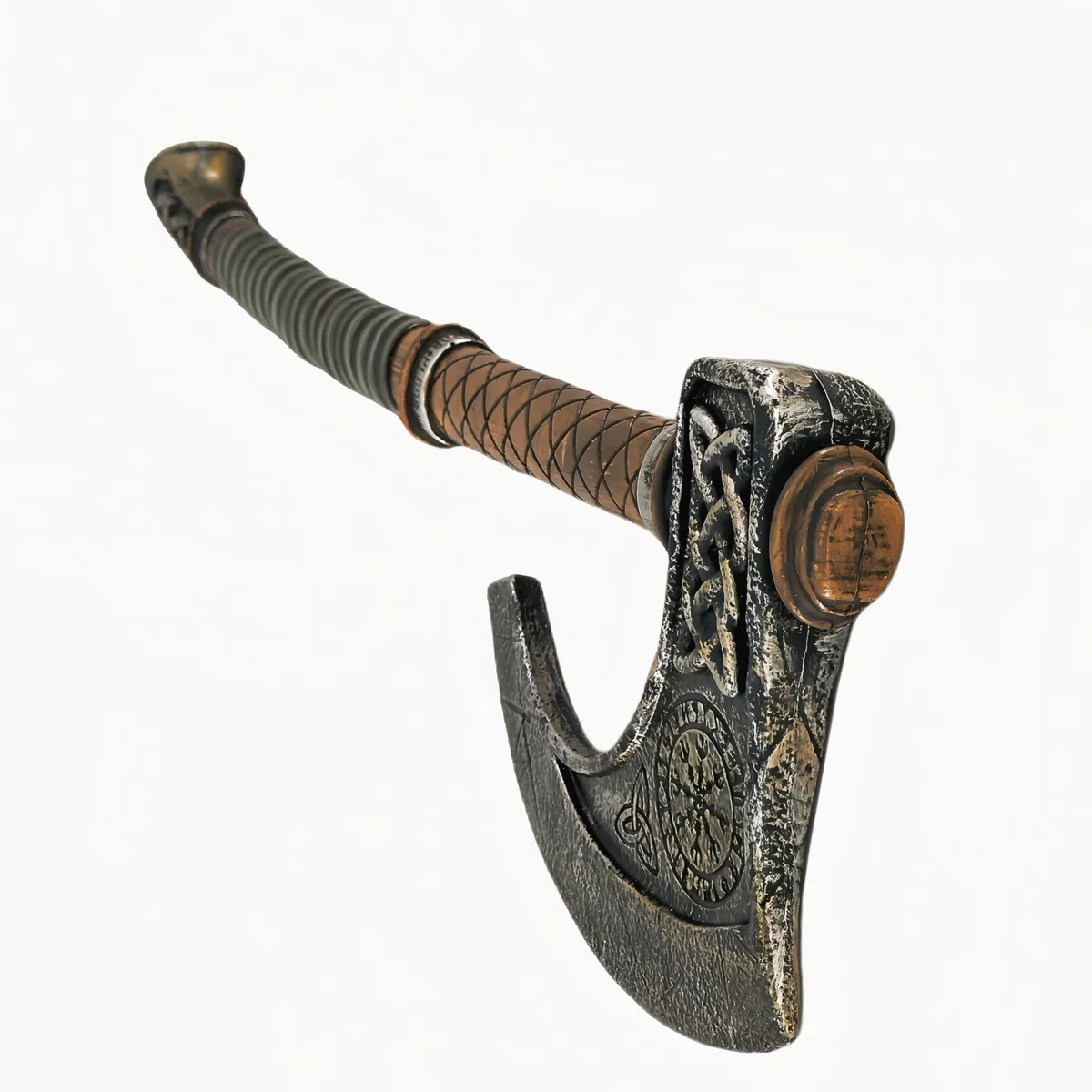 LOOYAR Hache de combat en mousse Viking Aegishjalmur Valknut - Accessoire inspiré de la mythologie nordique pour Halloween