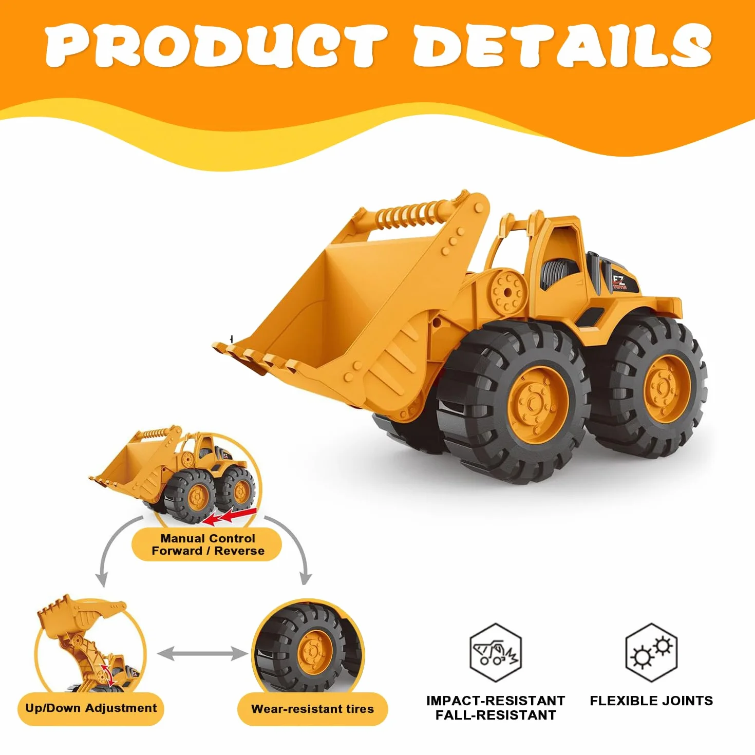 Generisch 3 Pièces Jouets Pelleteuse, Jouet De Sable Pelleteuse Bac à Sable, Jouets De Sable Voiture, avec Camion Benne Bulldozer Pelleteuse, Camions De Chantier pour Enfants pour 3-12 Ans
