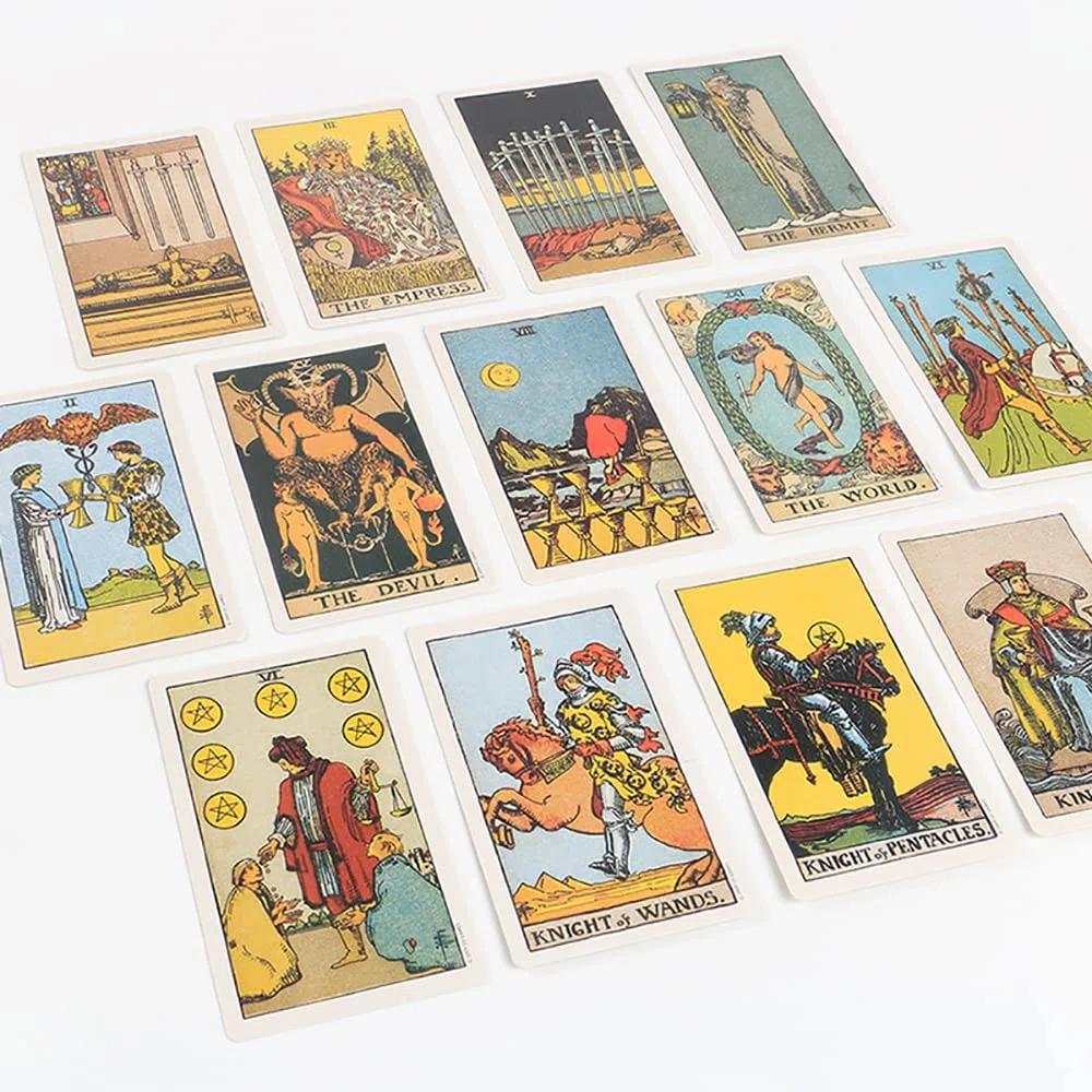 Jeu de Tarot Rider Waite Classique – 78 Cartes Divinatoires – pour Débutants ou Passionnés – Tarot pour Voyance, Pratique Ésotérique, Développement Personnel, Cadeau