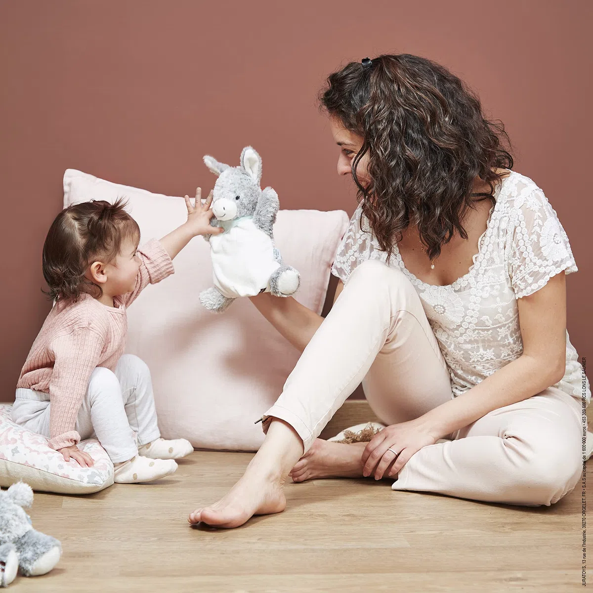 Kaloo les Amis Doudou Marionnette l'Anon Réglisse 30 cm