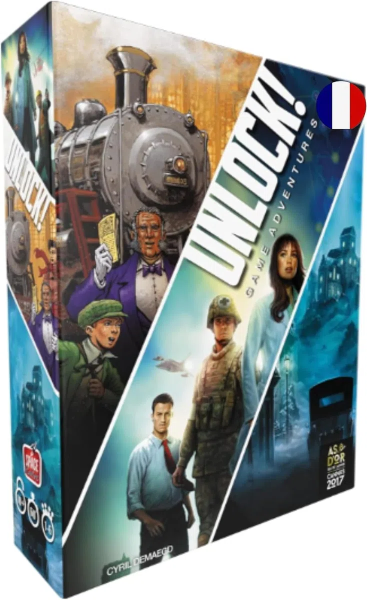 Asmodee - Unlock! Game Adventures - Escape Game pour Adultes & Enfants dès 10 Ans - Jeu de Cartes Coopératif - A Jouer avec Application Gratuite - 1 à 6 Joueurs - 60 Min - en Français- Space Cowboys