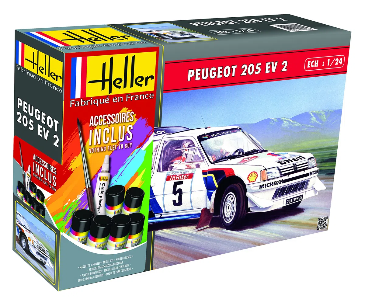 Heller Maquette, 56716, peugeot 205 ev2,1/24