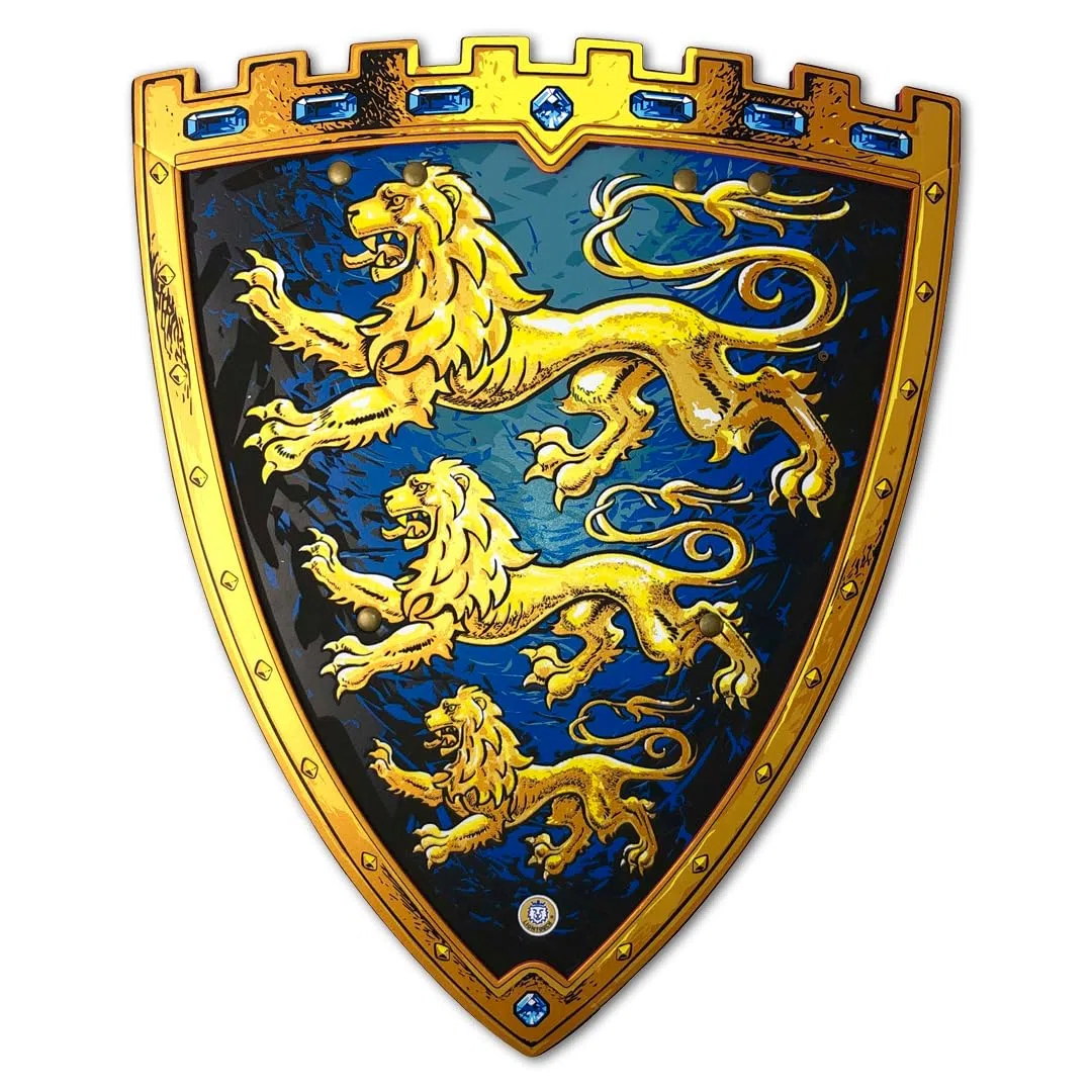 Liontouch - Bouclier du Roi Lion Triple | Jeu De Simulation Médiéval en Mousse pour Enfants Prêts pour des Aventures Chevaleresques | Armes & Armures Sécurisées pour Déguisements Royaux