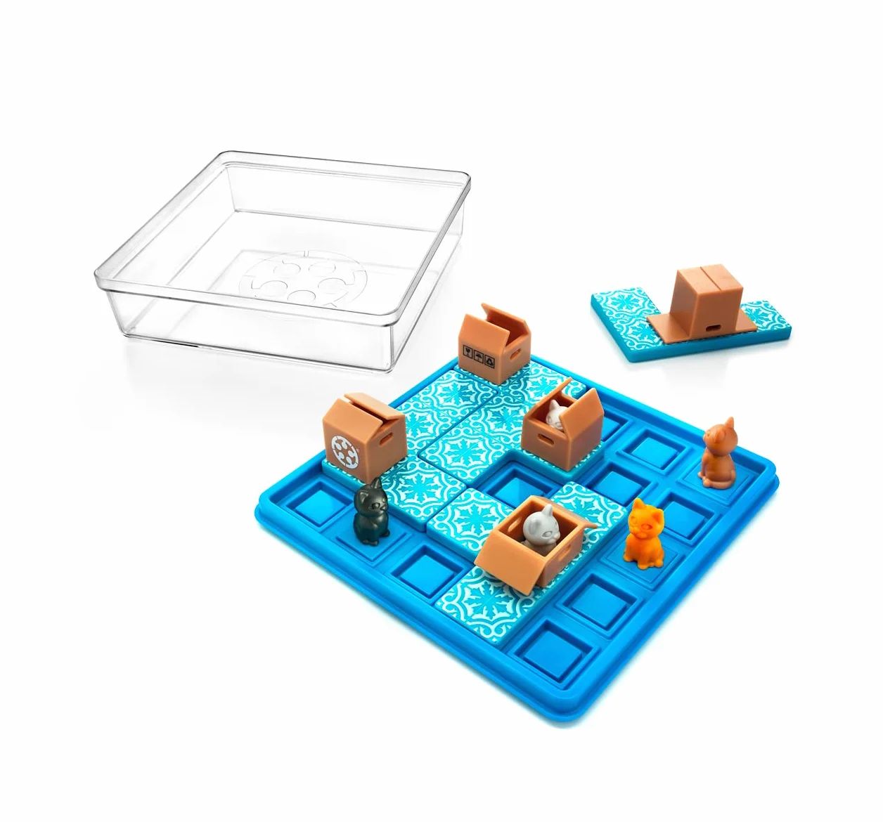 SmartGames - Chats & Boxes, Jeu de Puzzle avec 60 Challenges, 7 Ans et Plus, SG450