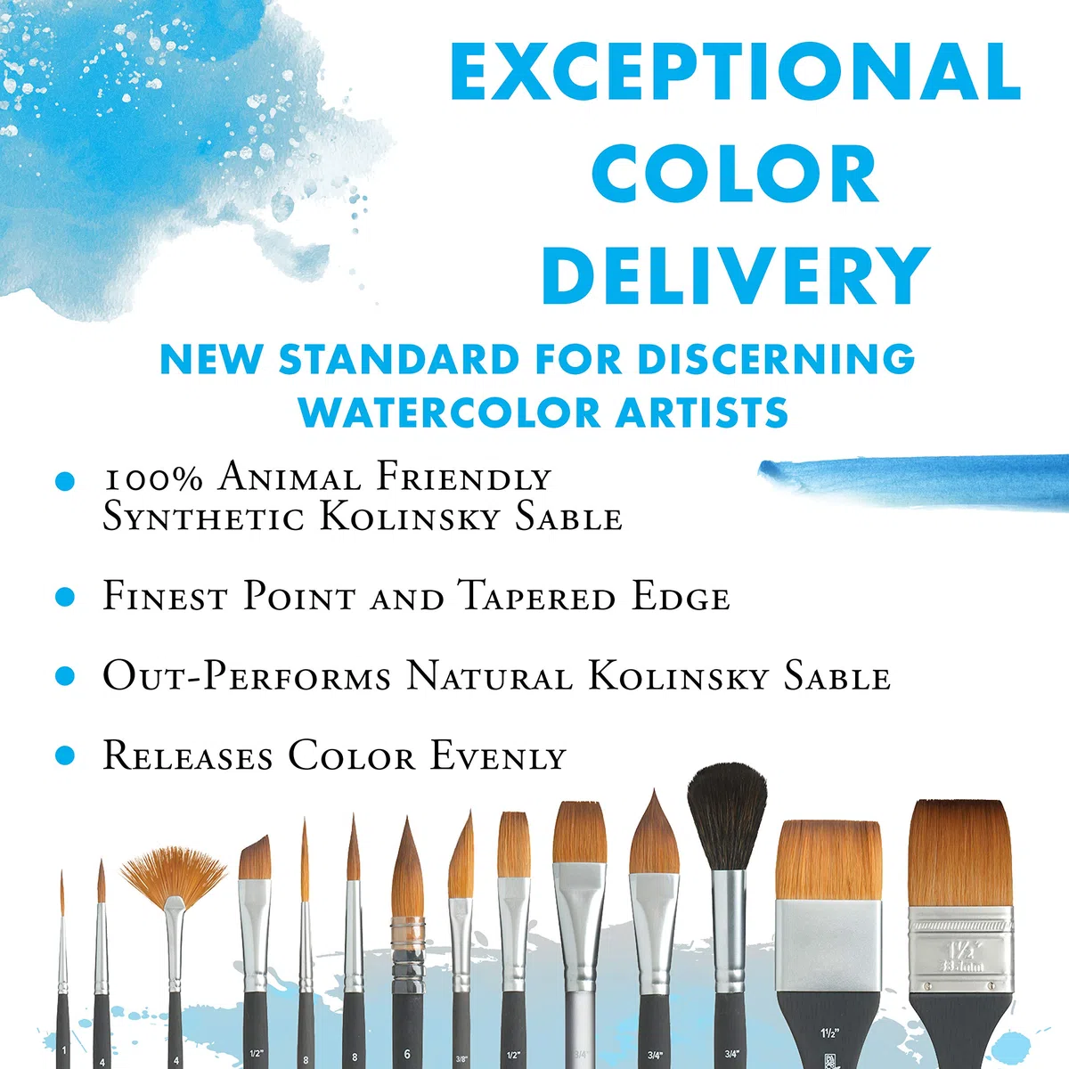 Princeton Aqua Elite NextGen Artist Travel Brush, Series 4850 Synthetic Kolinsky Sable for Watercolor, Round, Size 6