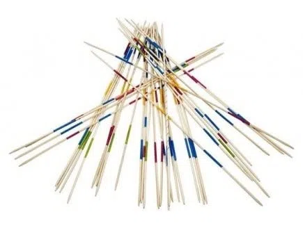 cavernedesjouets Mikado XXL en Bois 90 cm de Long - Jeu Plein air geant - Set Jeu de société Famille avec Carte Offerte- Enfant et Adulte