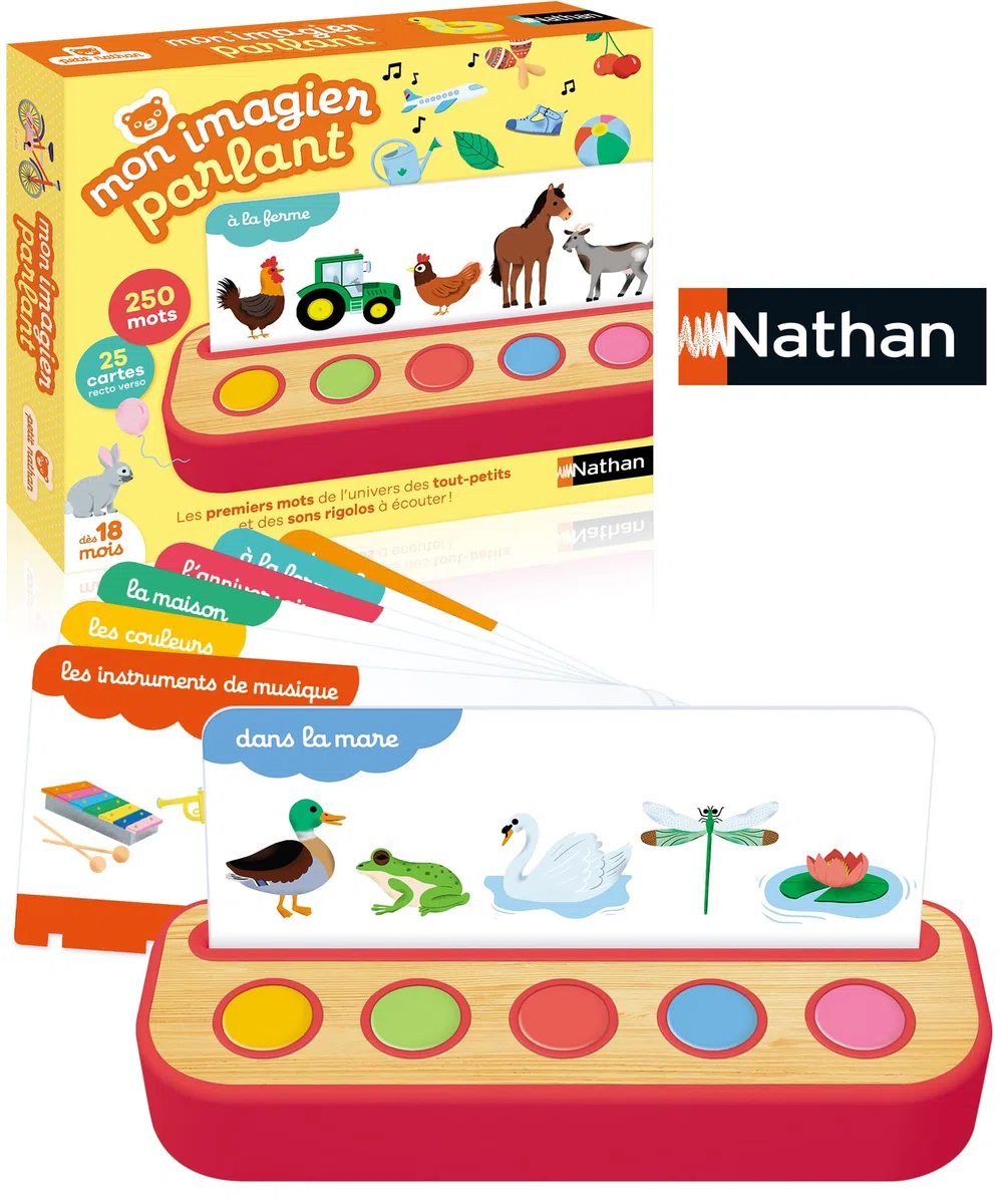Nathan – Mon imagier parlant – Jeu éducatif – Jeu interactif – Découvre et apprend les mots – Dès 18 mois