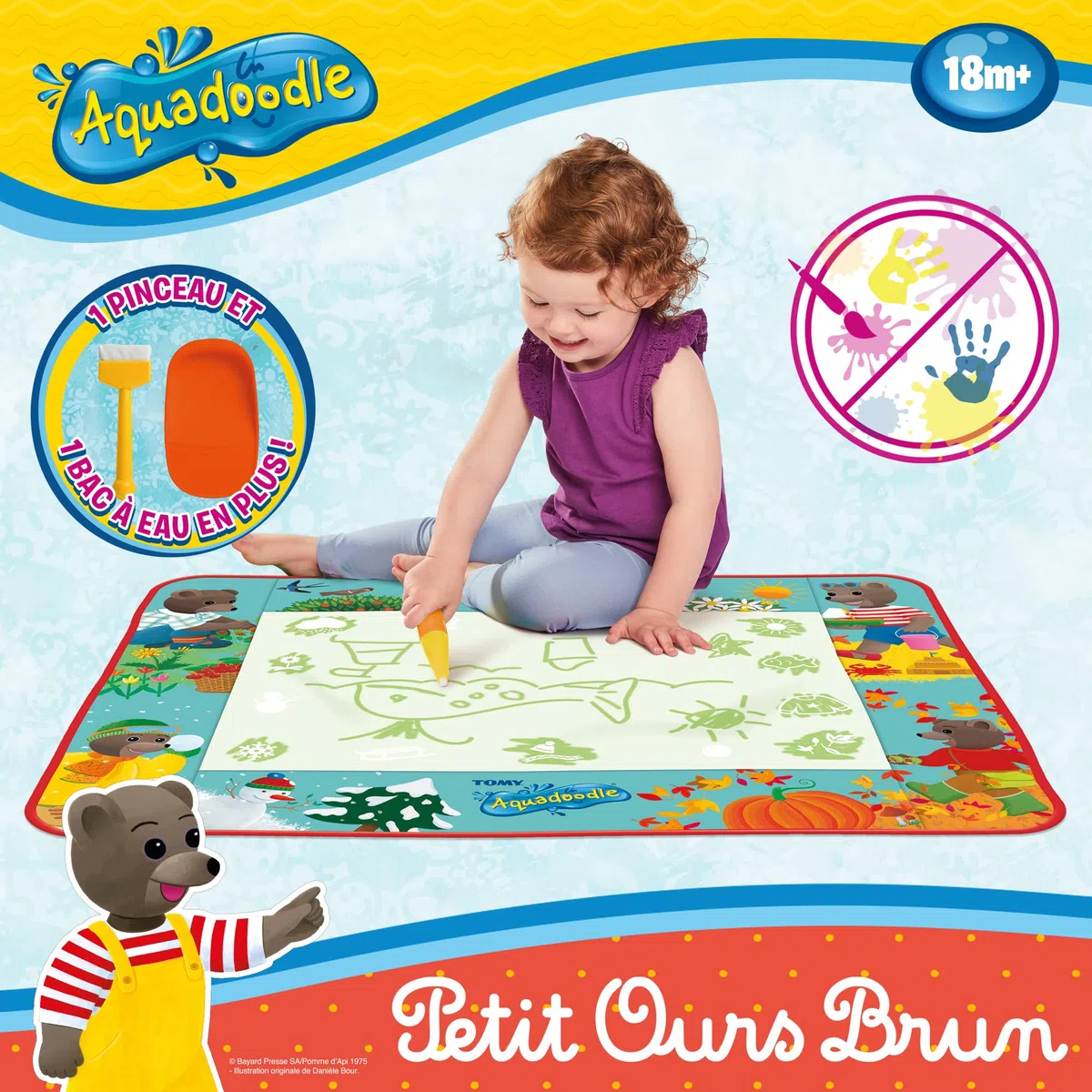 AquaDoodle Petit Our Brun, Tapis De Dessin Ã€ Eau, Coloriage Géant E73425 Multicolore