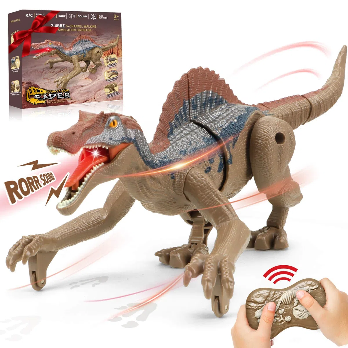 Aooess Jouets pour enfants de 3 à 8 ans: jouets de dinosaures télécommandés pour les âges 3 4 5 6 7 8 ans cadeaux pour enfants jouets pour enfants de 3 à 8 ans jouet robot dinosaure RC