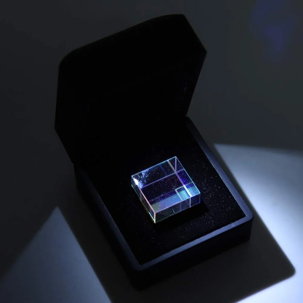Eujgoov Verre Optique Prisme Cube Vitrail pour l'enseignement de la Photographie de Photo de Physique du Spectre Lumineux