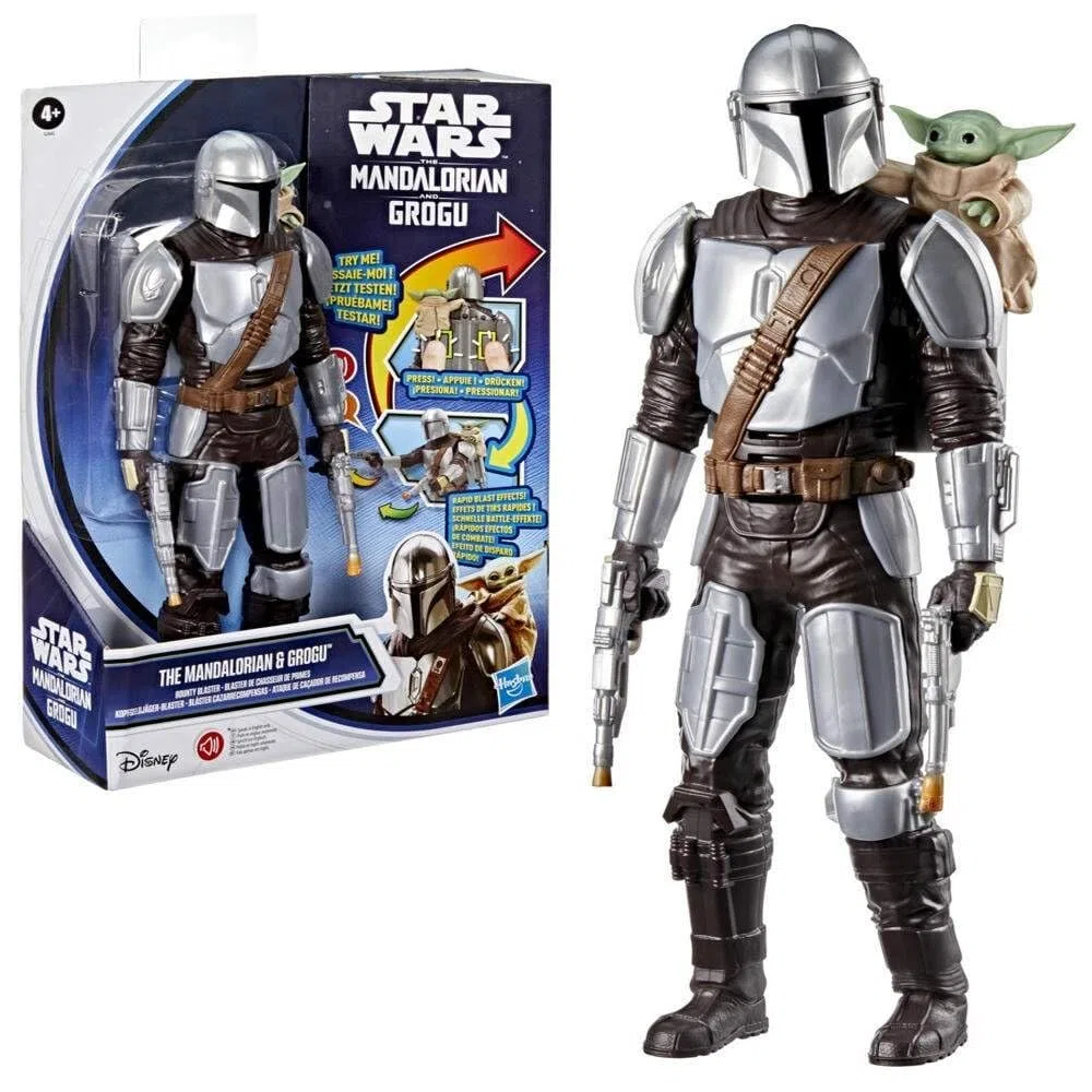 Star Wars The Mandalorian & Grogu, Figurine Mandalorien de 28 cm avec Effets sonores, Jouets interactifs pour Filles et garçons, dès 4 Ans