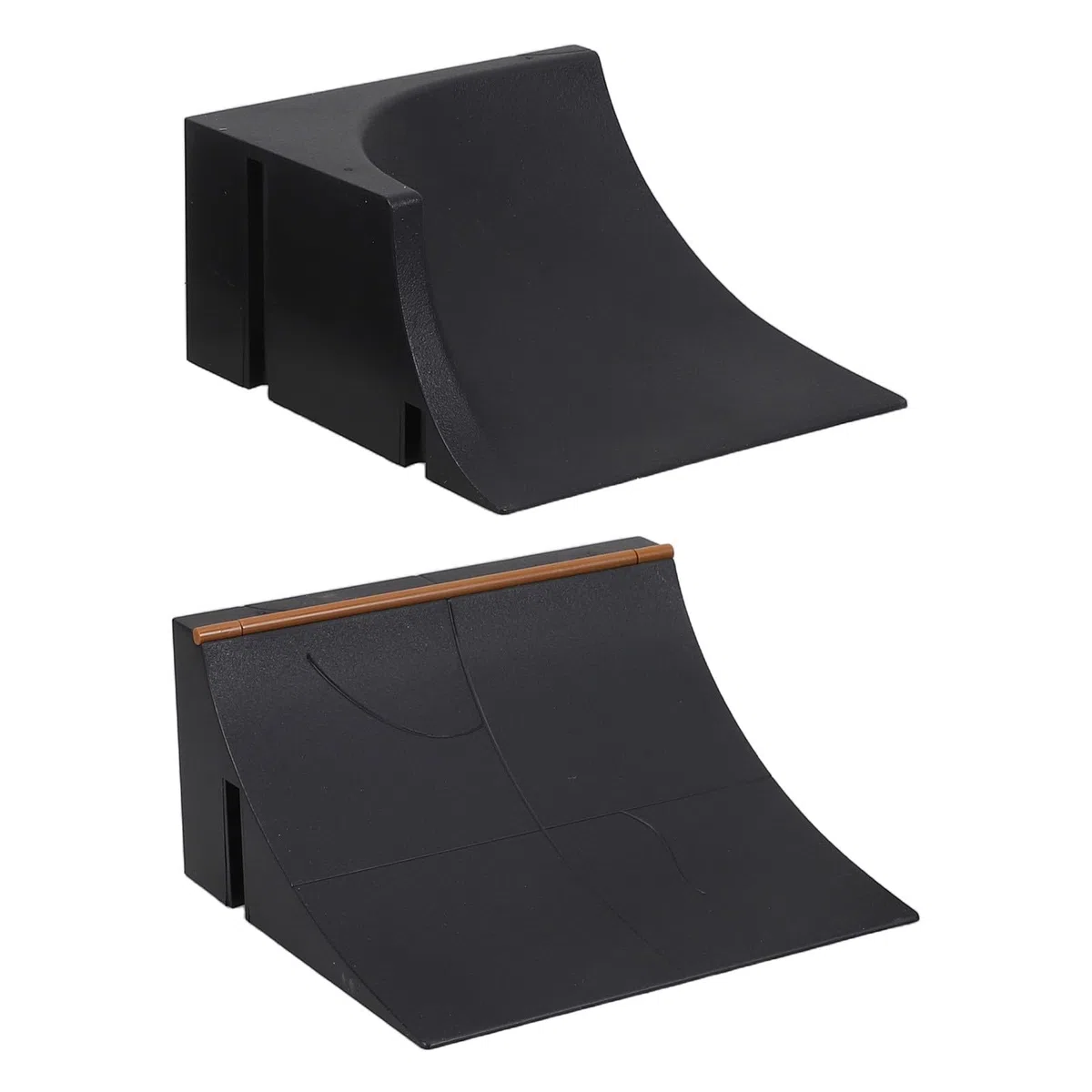 Alasum Lot de 2 Obstacles pour Fingerboard, Mini Rampe de Skate, éléments Skatepark en Plastique, Rampe pour Fingerboard, Rail Grind sur Table d'intérieur
