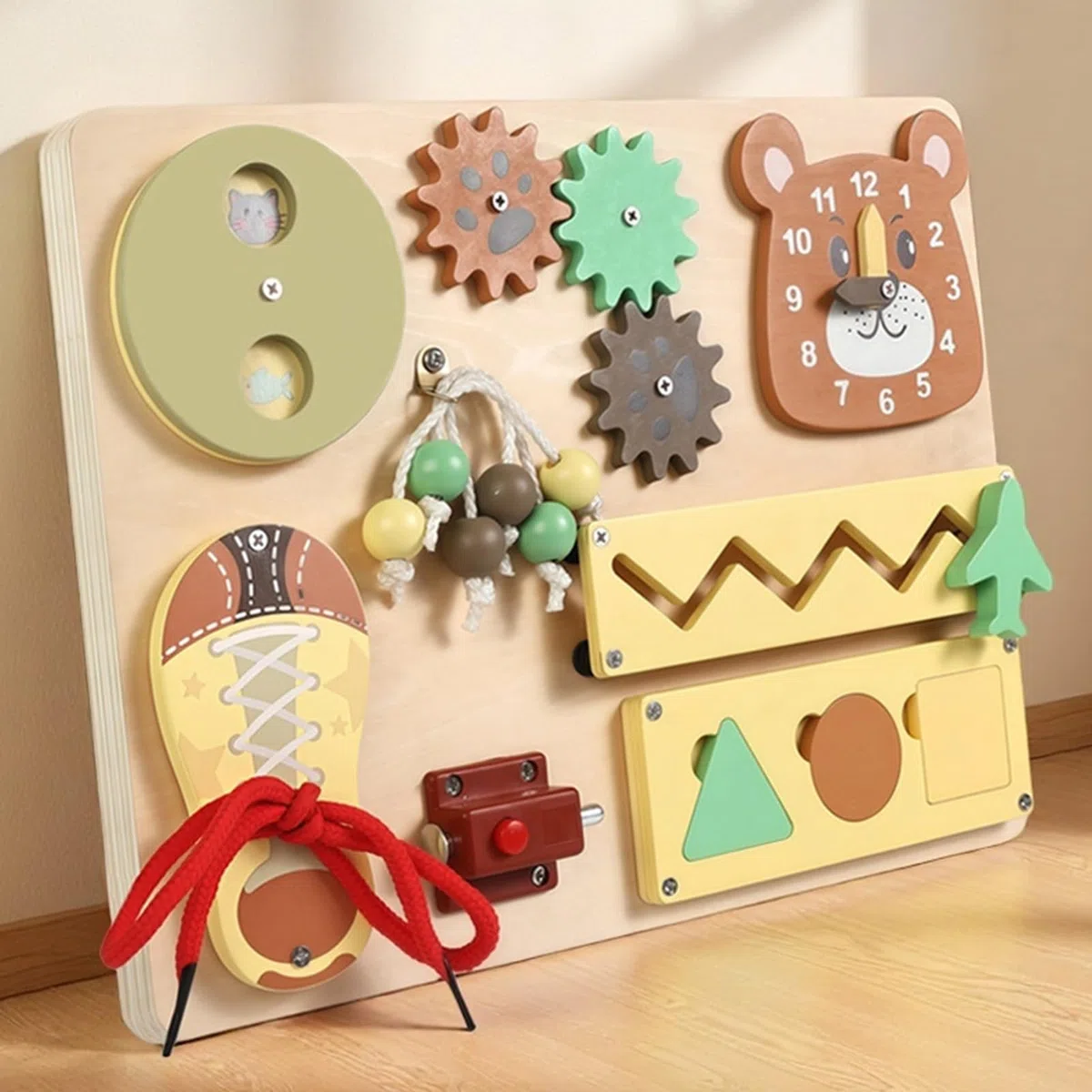 Tableau D'Activités,Jouet en Bois D'Éveil Précoce - Tableau d'apprentissage Précoce - pour Maternelle Jardin D'Salle De Classe École À La Maison Camp D'Été Activité De Groupe