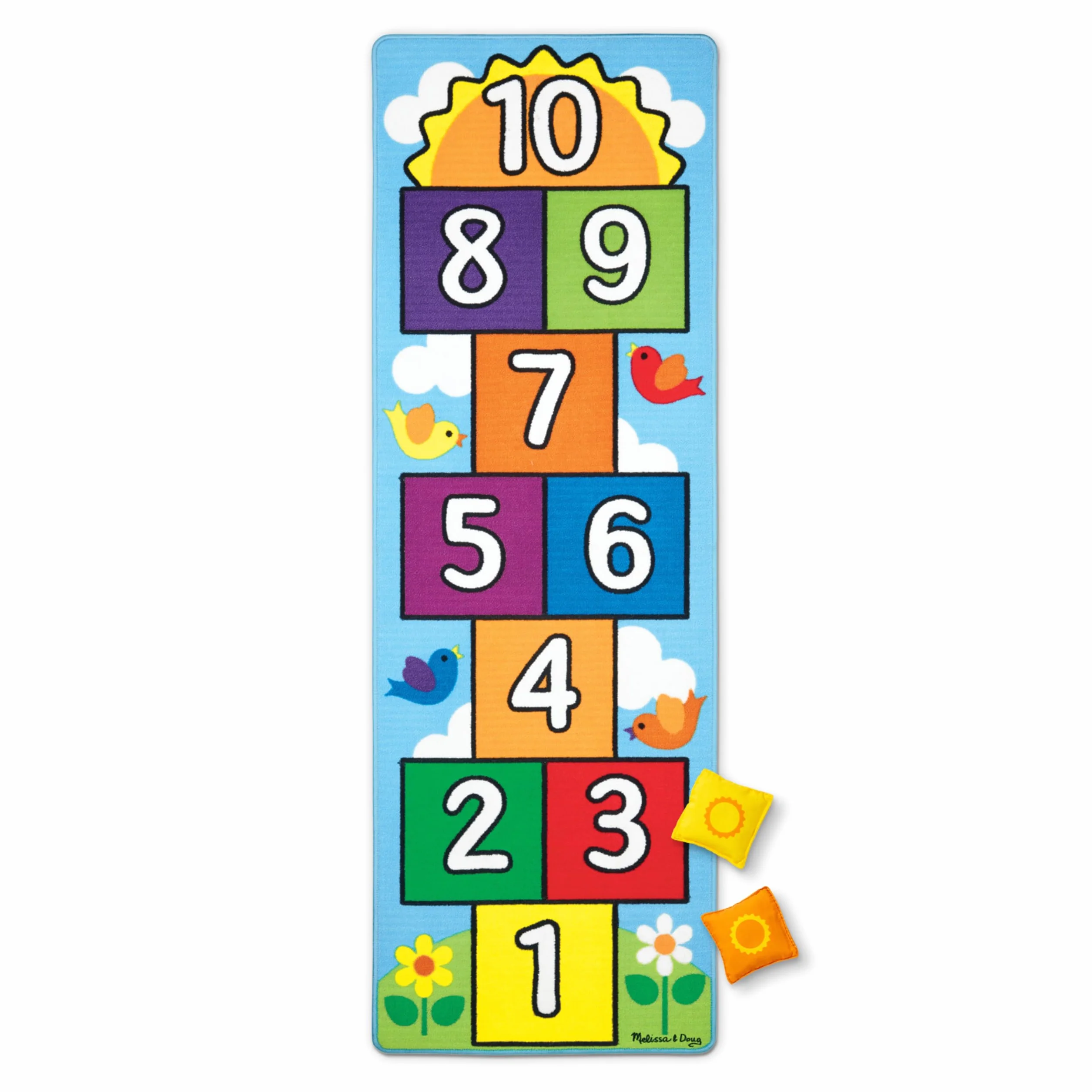 Melissa & Doug- Hop & Count Tapis en marelle, Cœurs, 96152