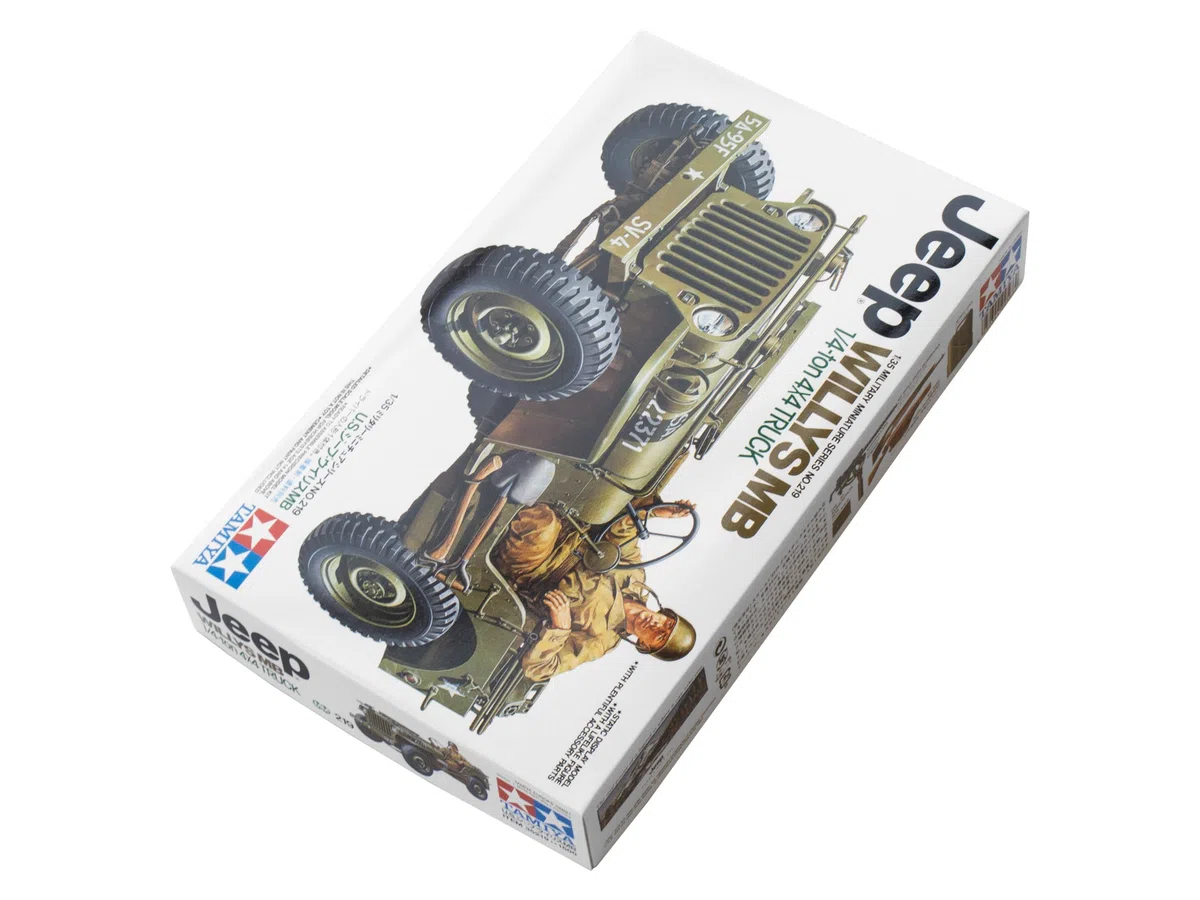 Tamiya - 35219 - Maquette - Jeep Willys 1 / 4 Ton - Echelle 1:35, brun, noir