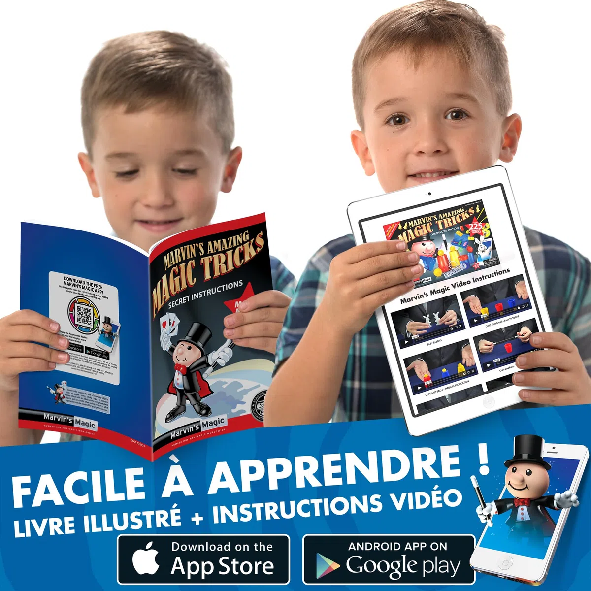 Marvin's Magic - Boîte de 225 Tours de Magie Incroyables - Gamme Magic Made Easy - Convient aux Enfants de 6 Ans et Plus