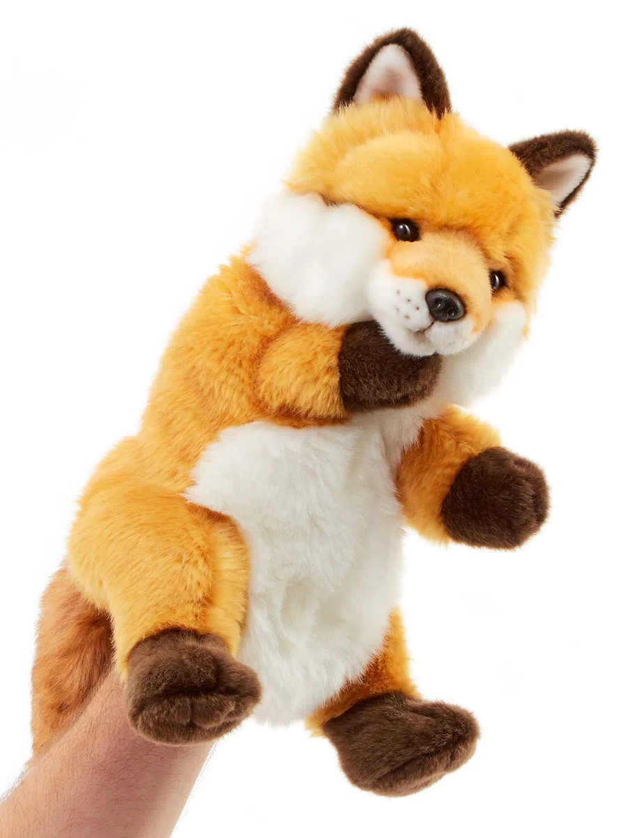 Uni-Toys - Marionnette Renard Roux Classique – 28 cm (Hauteur) – Poupée en Peluche, Renard – Peluche