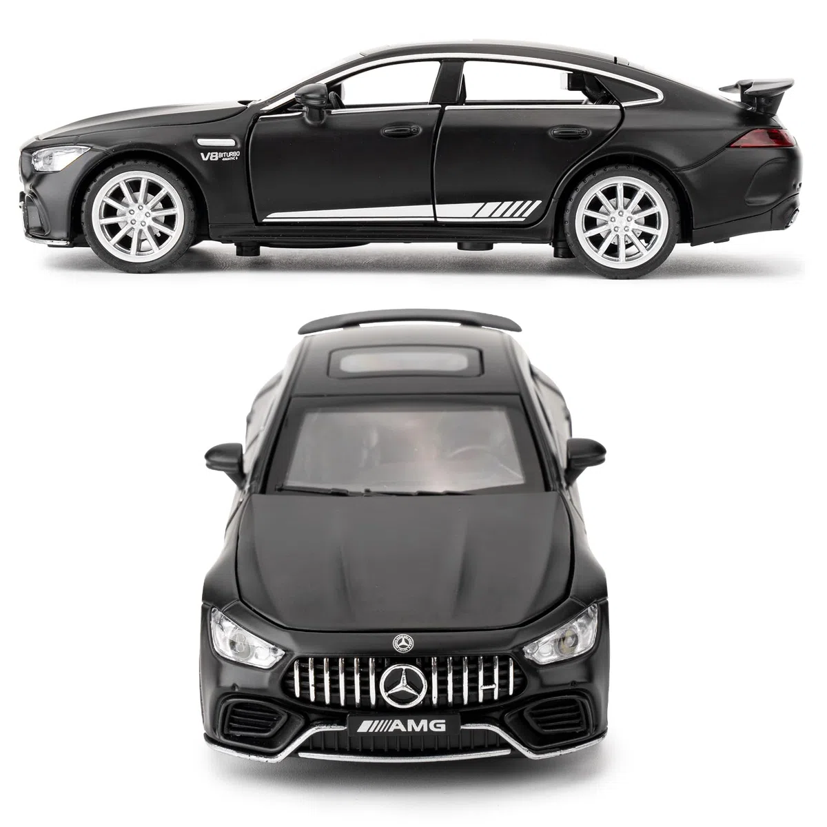 TGRCM-CZ Diecast Voiture Benz AMG GT63 1/32, avec son et lumière, jouet, pour garçons, filles, adultes, cadeau (noir)
