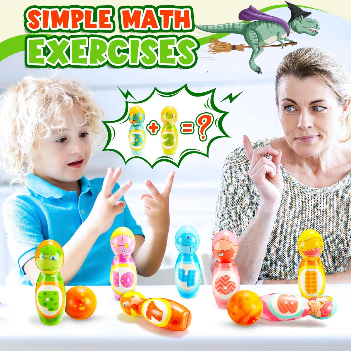 Hapikids Jeux Extérieur Enfant 2 3 4 5 Ans, Set Bowling de 12 Pièces, Jouet Enfant 2 3 Ans, Bowling pour Enfants Jeux Enfant 3 Ans Cadeau Enfant 3-9 Ans Jeux Montessori 2 3 4 Ans Jeux de Quilles