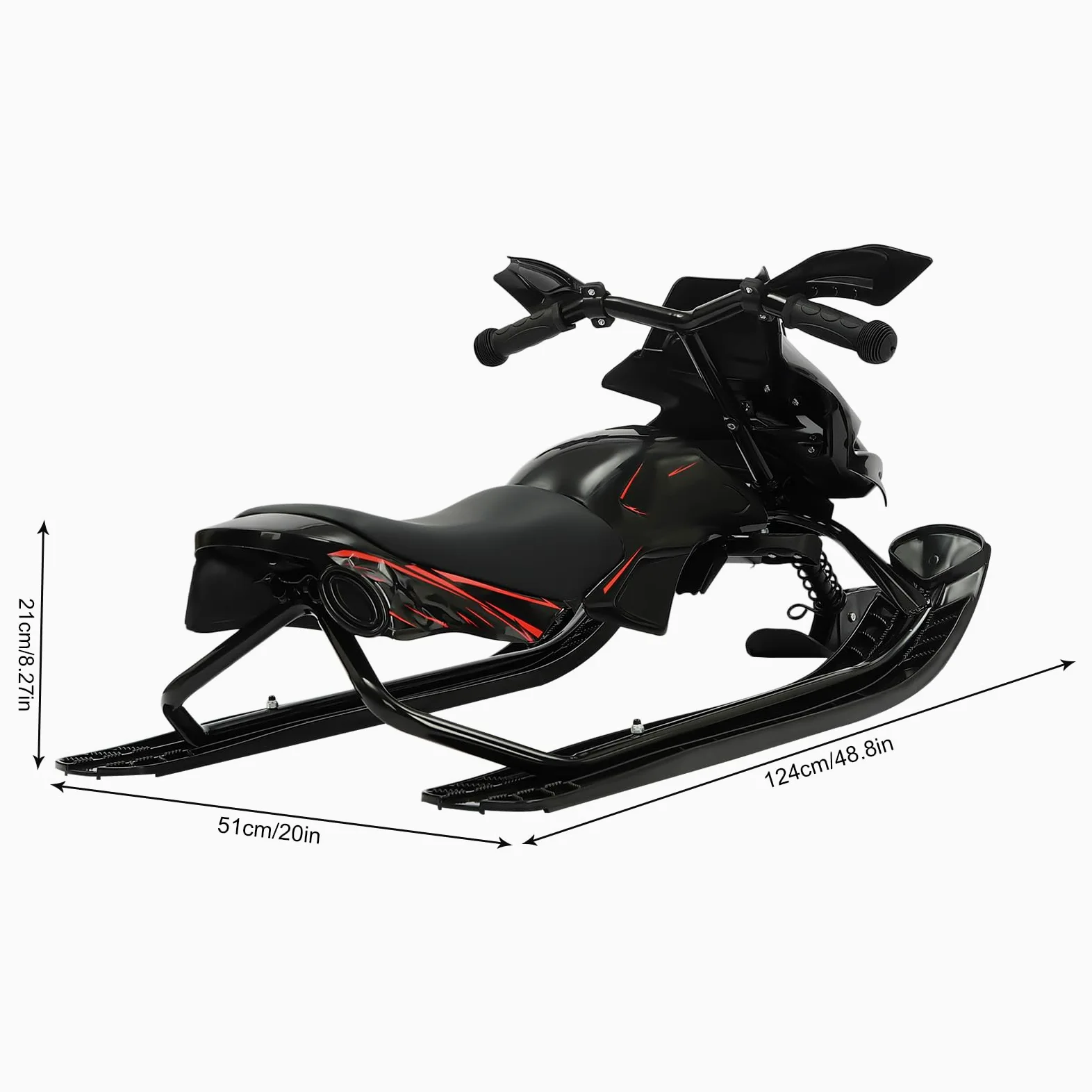 Luge pour enfants, luge de course, luge pour adultes, luge avec volant, convient pour enfants et adultes, avec amortisseurs