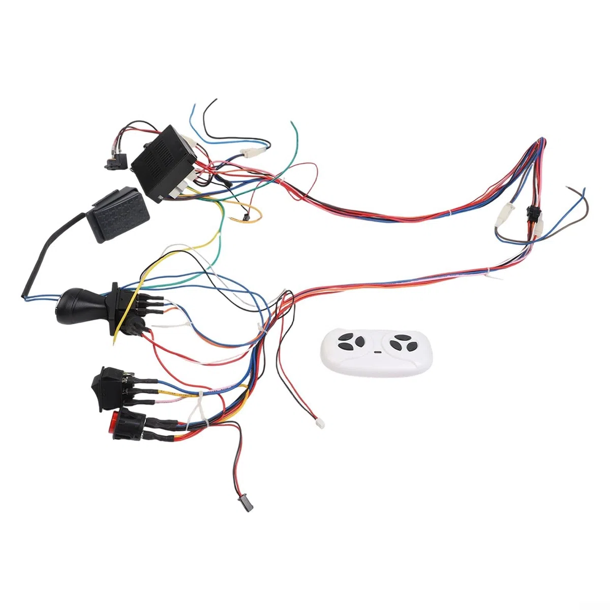 Yhenlovtt Ensemble de télécommande pour voiture électrique pour enfants avec récepteur sans fil 2,4G pour voiture à monter pour enfants, ensemble de câblage de modification DIY pour modèles 6V 12V