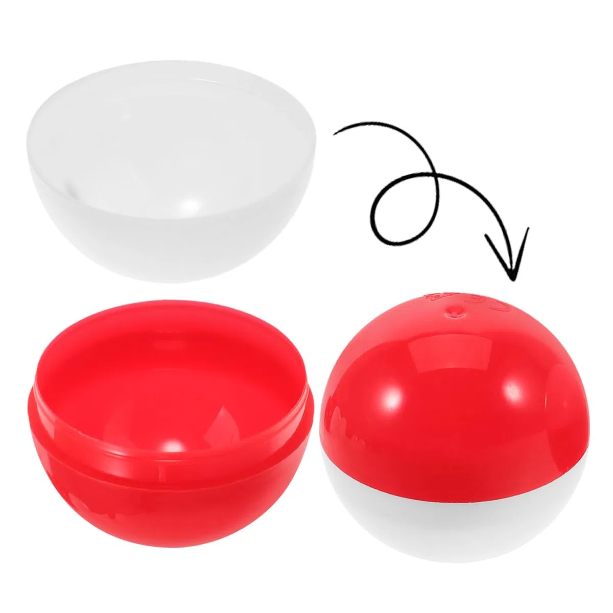 TOYANDONA Lot de 50 capsules vides Boules rotatives en plastique Boîte d'emballage multifonctionnelle pour bonbons pour mariages, fêtes d'anniversaire et créatifs