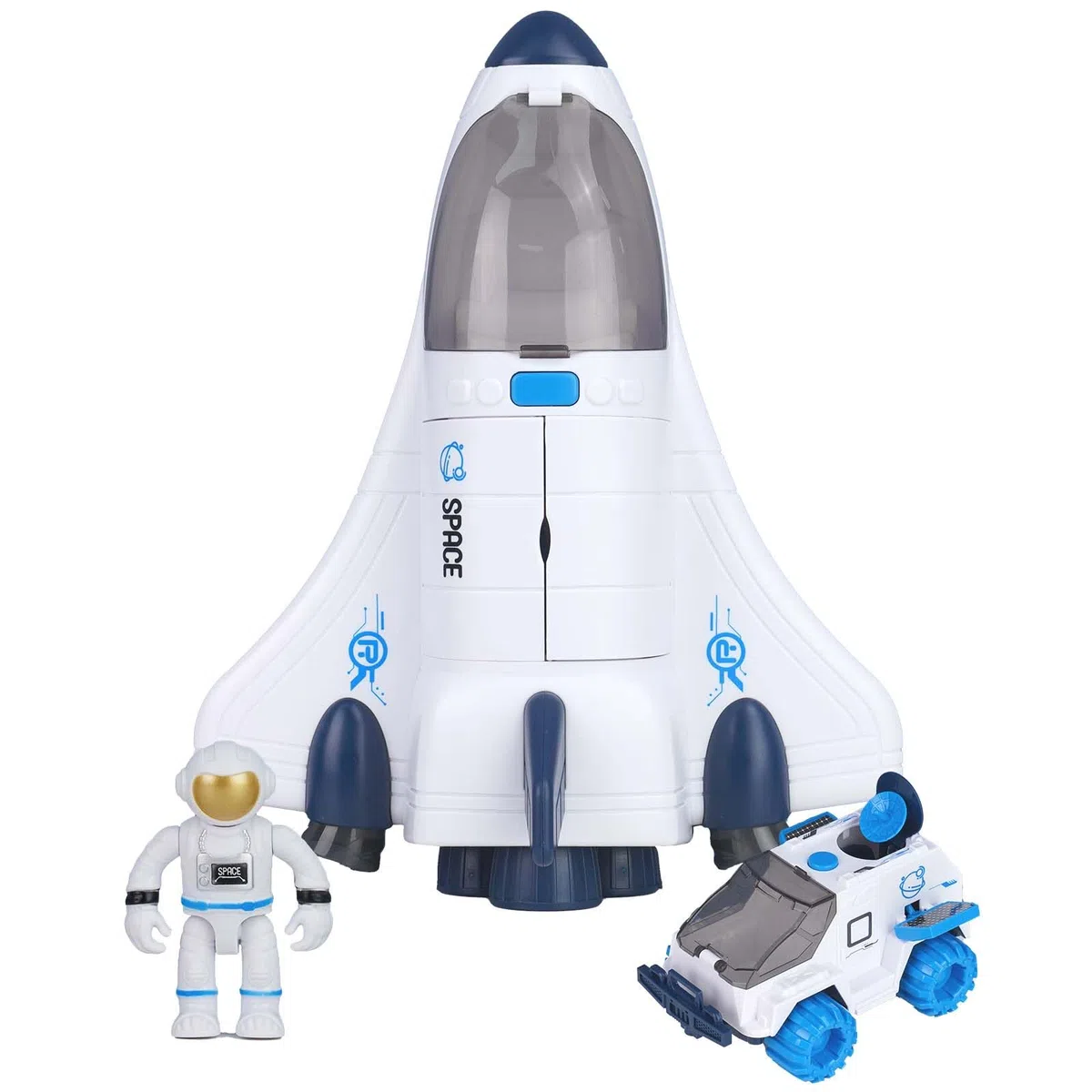 Spatiale Fusée Jouet Vaisseau Spatial Jouet avec son Space Rover jouets de l'espace Cadeau d'anniversaire pour enfants