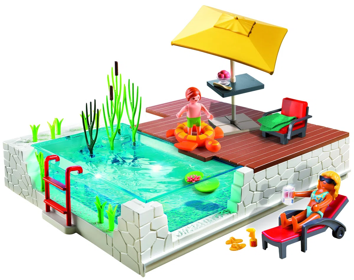 Playmobil - 5575 - Jeu De Construction - Piscine Avec Terrasse
