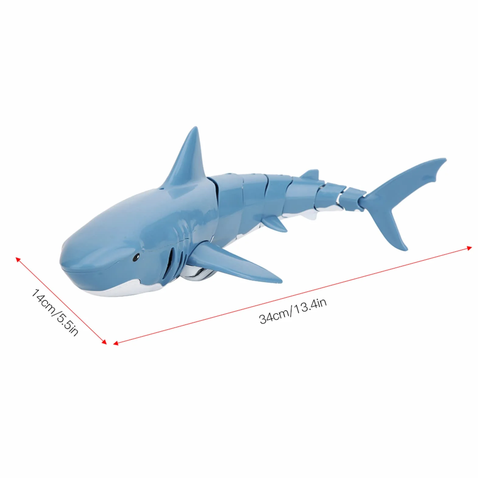 VGEBY Poisson télécommandé 2,4 GHz, Bateau de Piscine étanche Rechargeable par USB avec Queue Flexible, pour Les Enfants (Blue)