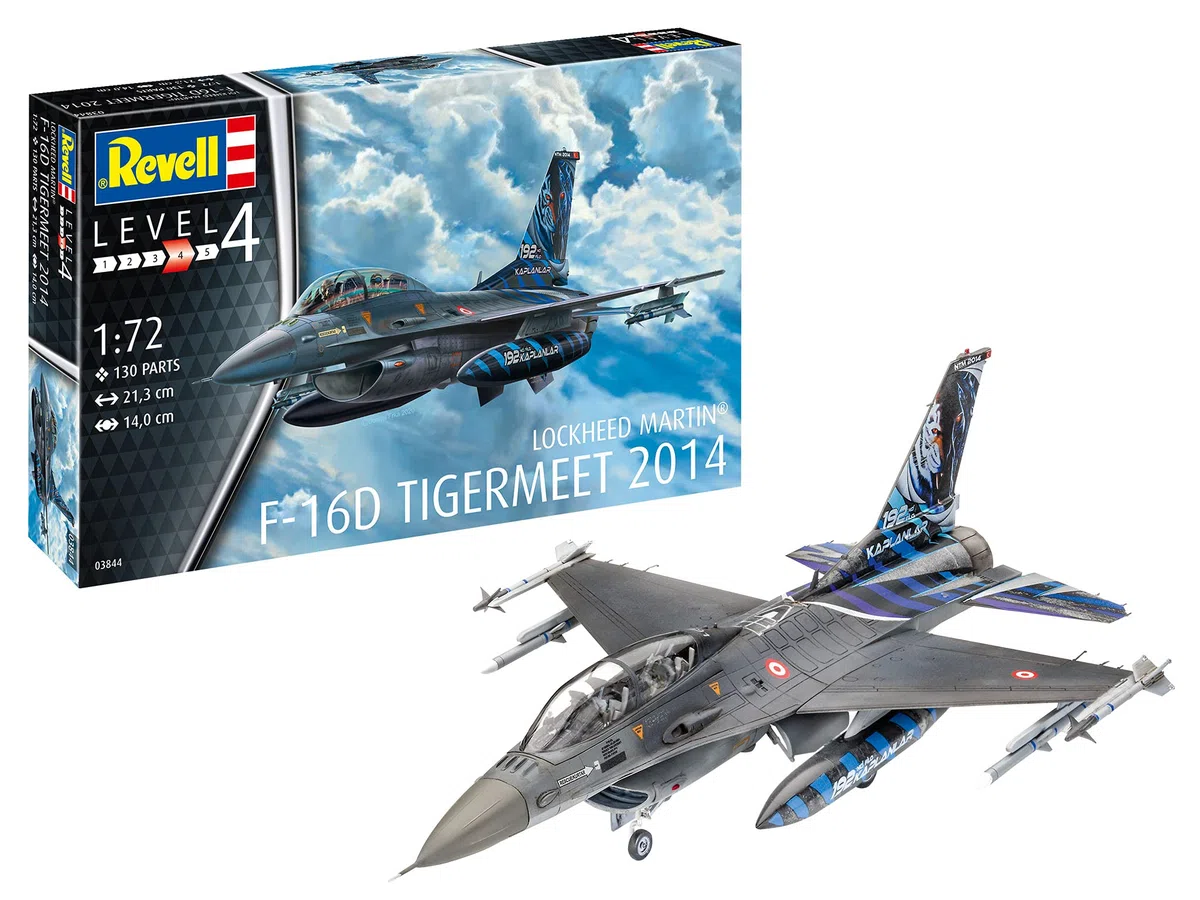 Revell-F-16D Tigermeet 2014, 1:72, 21,3 cm Maquette Avion, 03844, Multicolore