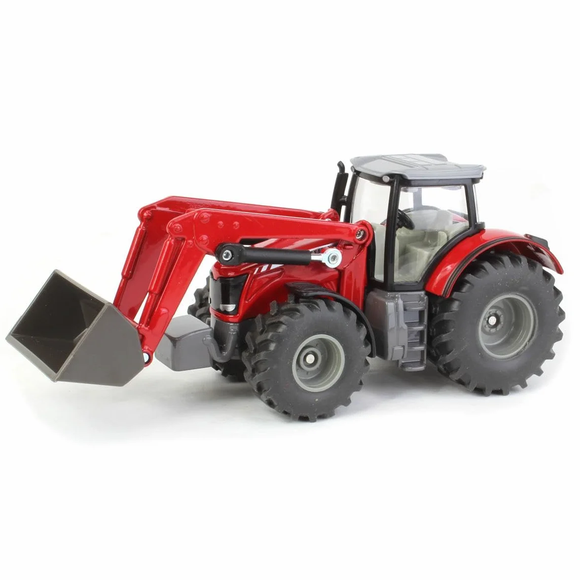 SIKU 1985, Tracteur Massey Ferguson 8690 avec Chargeur Frontal Mobile, 1:50, Métal,Plastique, Rouge,