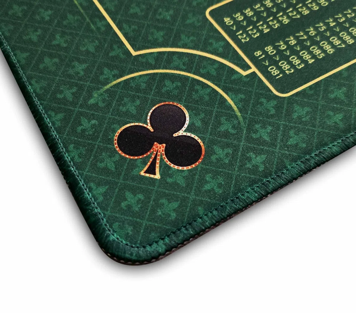 MTJ - Tapis Belote de Luxe Galonné - 60x40 cm - Matière Jersey Néoprène - Fabrication Française (Vert)