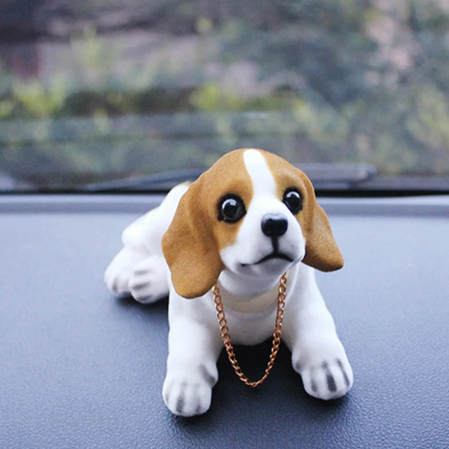 Bobbleheads de Chien pour Tableau de Bord de Voiture, résine Bobblehead Décorations de Voiture de Chien Décorations de Tableau de Bord de Voiture d'intérieur Ornements de décoration(Beagle)